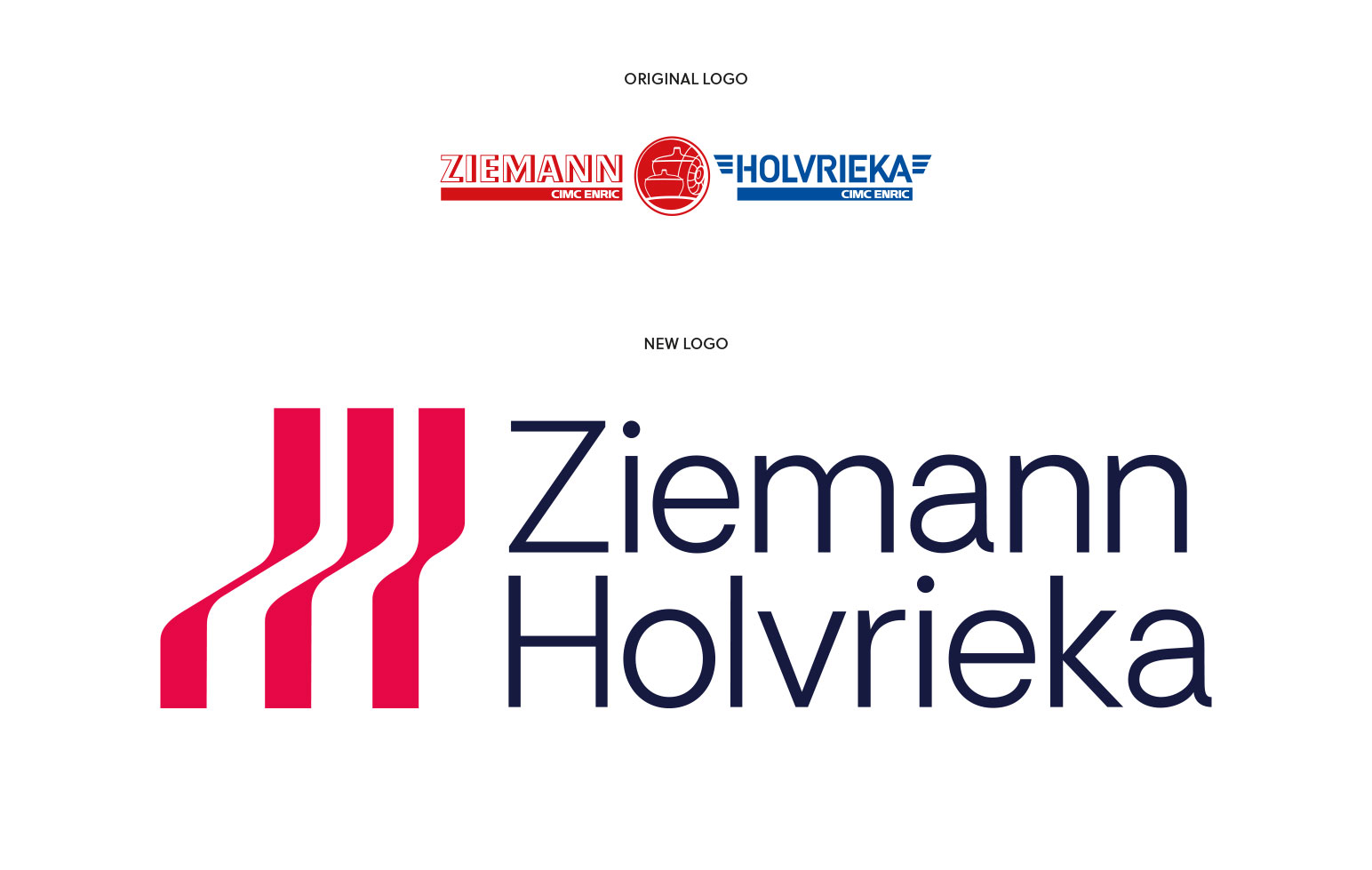 Ziemann Holvrieka new logo vs old by Crush Design