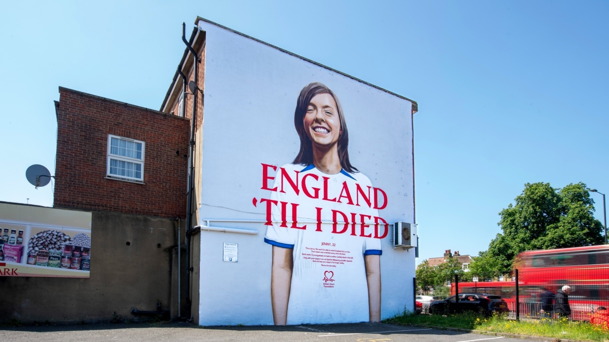 BHF Til I Died Campaign mural