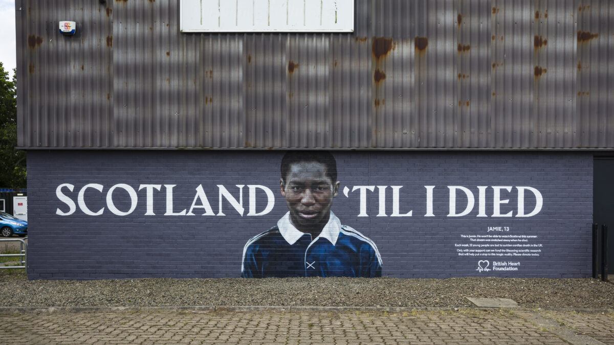 photo of BHF Til I Died Scotland Til I Died Mural