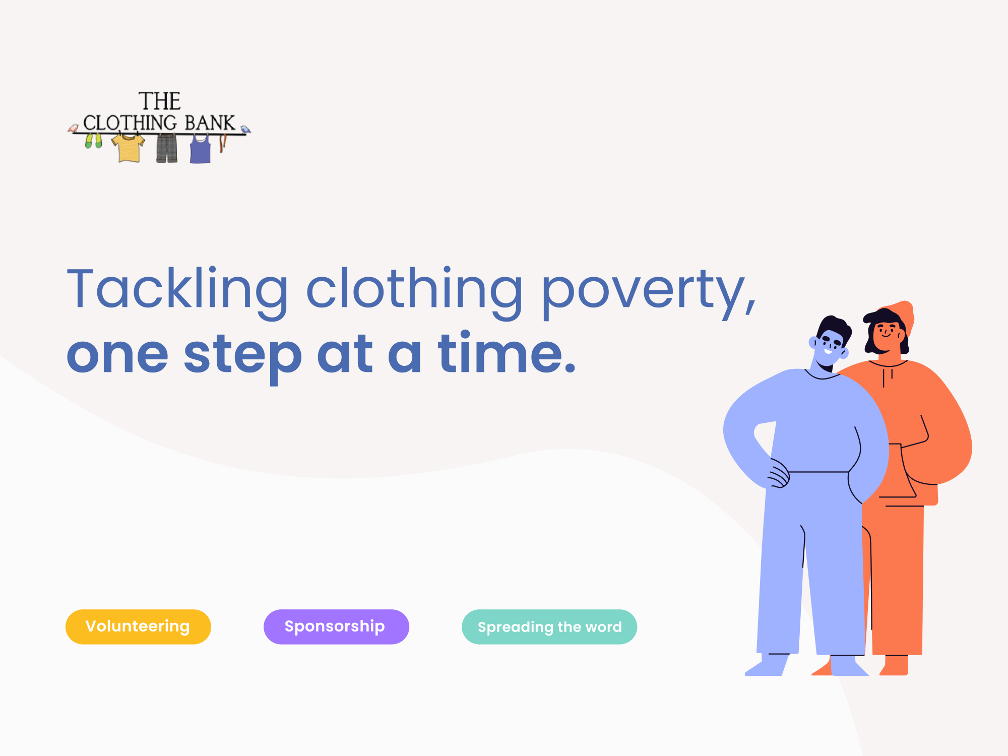 clothing charity brand message