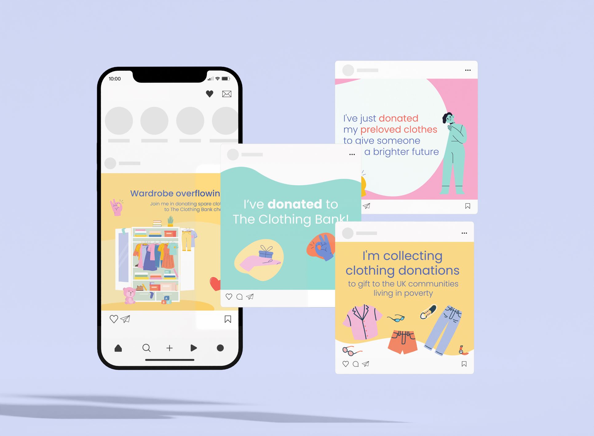 social media designs for charity